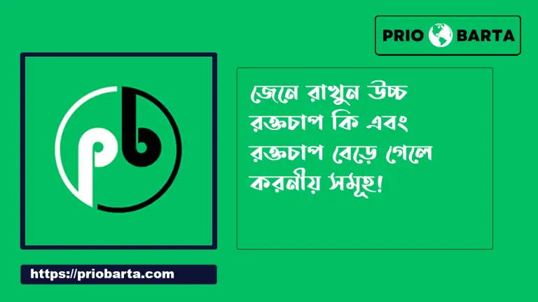 উচ্চ রক্তচাপ কী হঠাৎ উচ্চ রক্তচাপ বেড়ে গেলে এর করনীয় কী