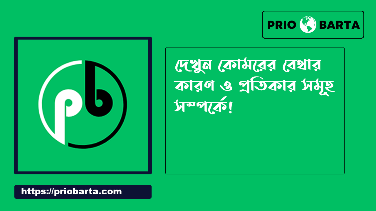 মাজা বা কোমরে ব্যথা এর কারন ও প্রতিকার