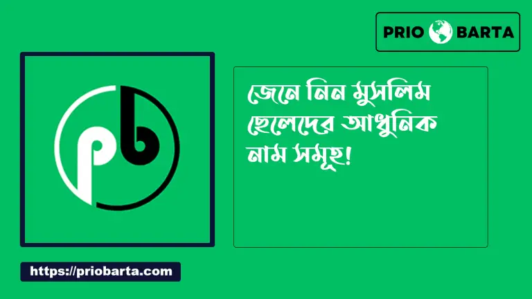 মুসলিম ছেলেদের আধুনিক নাম