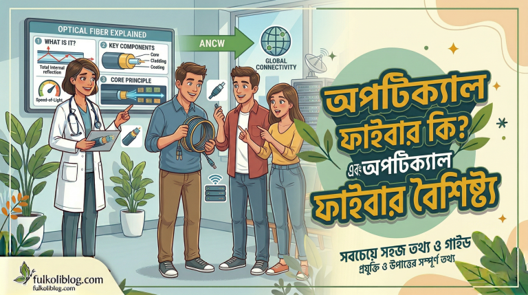 অপটিক্যাল ফাইবার কি এবং অপটিক্যাল ফাইবার এর বৈশিষ্ট্য