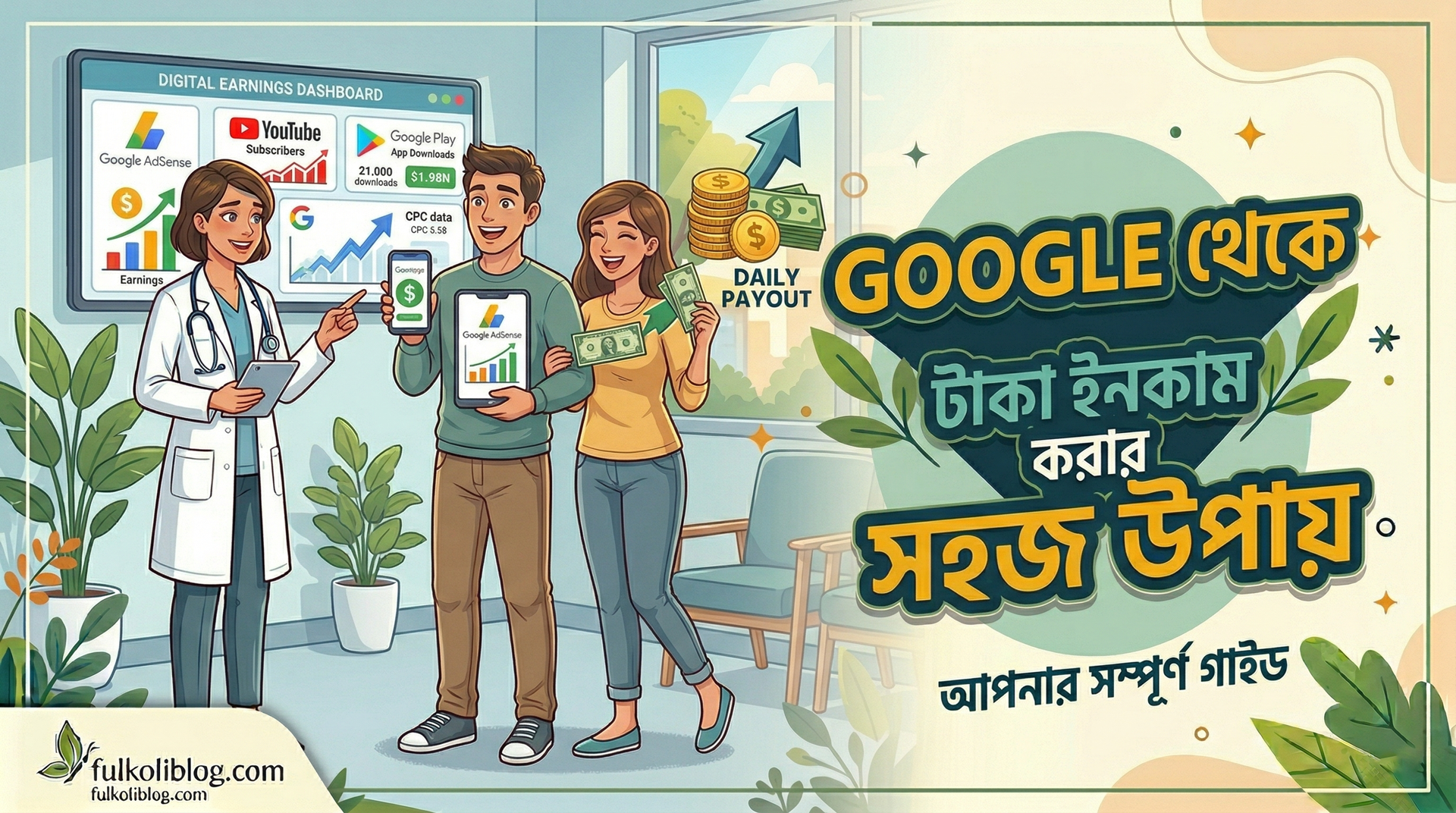 Google থেকে টাকা ইনকাম করার সহজ উপায়